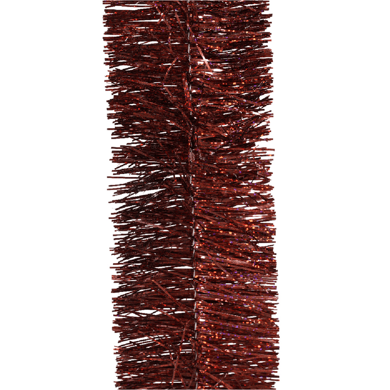 Decoris Tinsel Garland PET Shiny Oxblood 2.7m - XMAS RIBBON TINSEL - Beattys of Loughrea