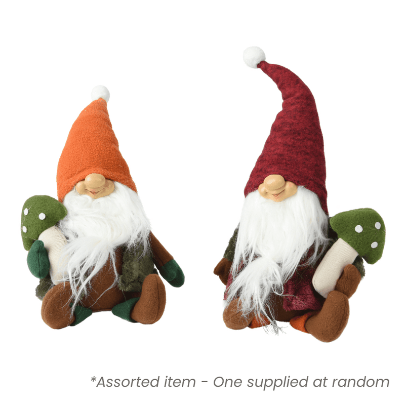 Polyester Christmas Gnome Assorted - One Supplied* - XMAS CERAMIC WOOD RESIN GLASS ORNAMENTS - Beattys of Loughrea