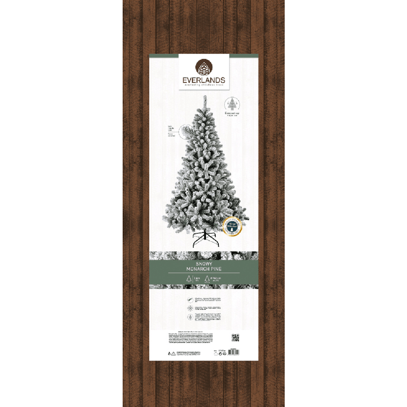 Monarch Snowy Pine Christmas Tree 240cm (8ft) - XMAS TREE ARTIFICIAL - Beattys of Loughrea