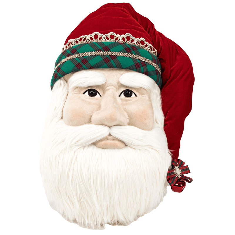 Hanging Santa with Red Velvet Hat 42x24x77cm - XMAS SOFT DECOS - Beattys of Loughrea