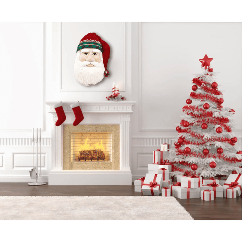 Hanging Santa with Red Velvet Hat 42x24x77cm - XMAS SOFT DECOS - Beattys of Loughrea