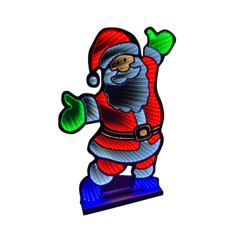 Infinity Standing Santa on Wooden Base 60cm