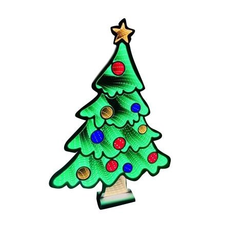 Infinity Christmas Tree on Wooden Base 60cm - XMAS ROOM DECORATION LARGE AND LIGHT UP - Beattys of Loughrea