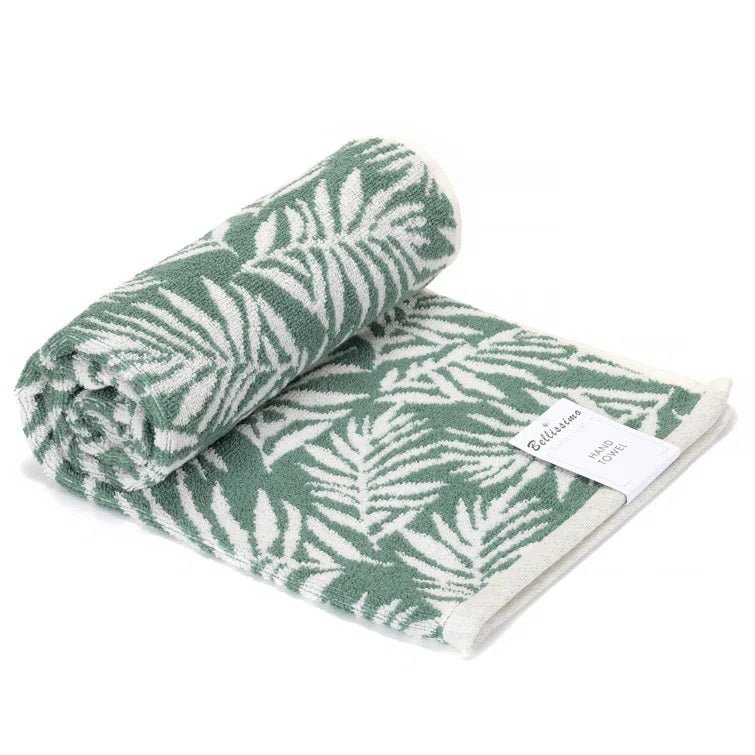 Botanical Hand Towel Single Green - TOWELS FACECLOTHS - Beattys of Loughrea