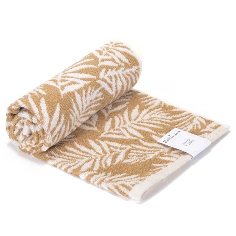 Botanical Hand Towel Single Beige - TOWELS FACECLOTHS - Beattys of Loughrea