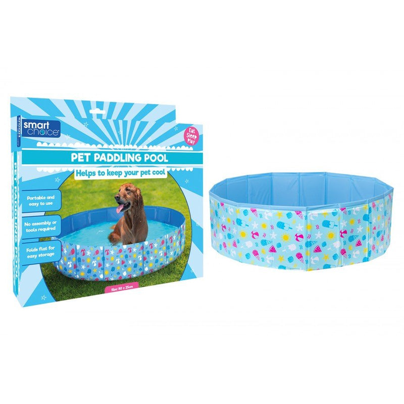 Smart Choice Foldable Pet Paddling Pool 80x25cm - PET HOUSE PET CARRIERS, DOORS - Beattys of Loughrea