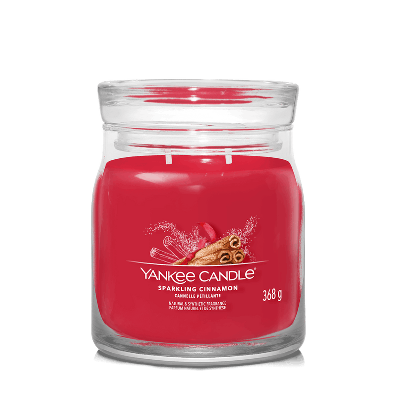 Sparkling Cinnamon Signature Medium Jar Yankee Candle 368g - CANDLES - Beattys of Loughrea