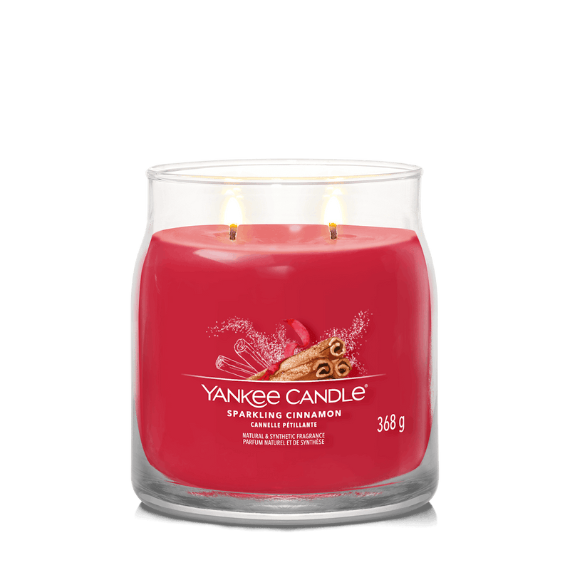 Sparkling Cinnamon Signature Medium Jar Yankee Candle 368g - CANDLES - Beattys of Loughrea