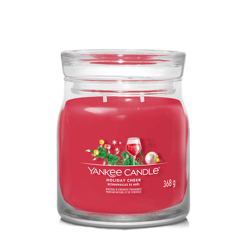 Holiday Cheer Signature Medium Jar Yankee Candle 368g - CANDLES - Beattys of Loughrea