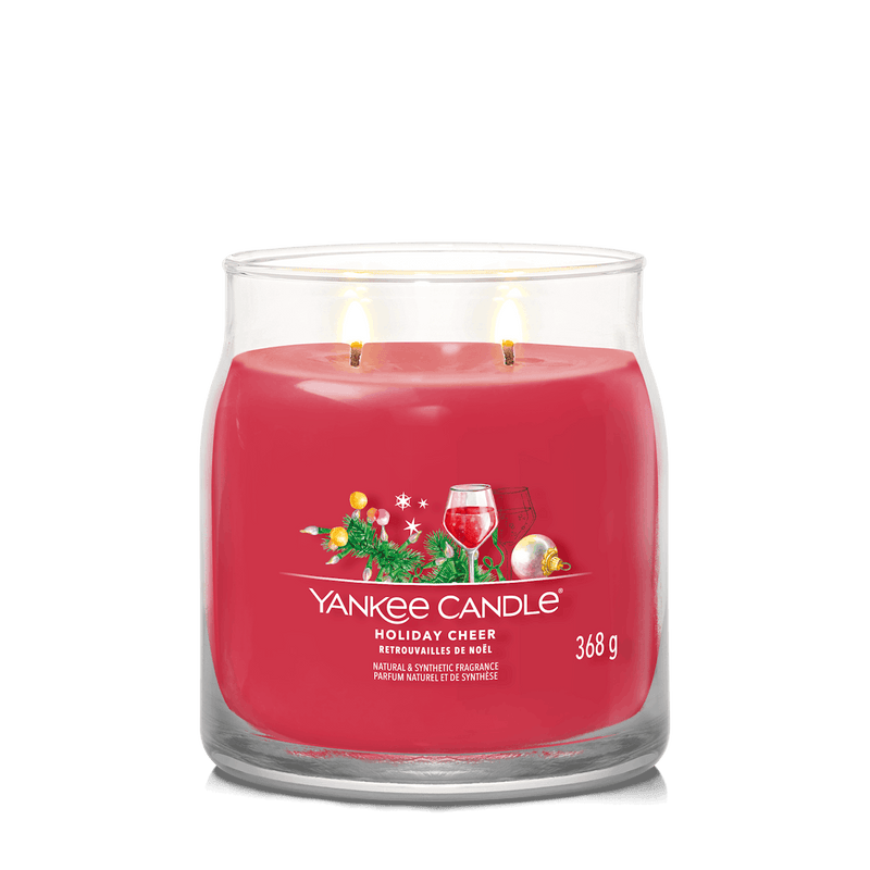 Holiday Cheer Signature Medium Jar Yankee Candle 368g - CANDLES - Beattys of Loughrea