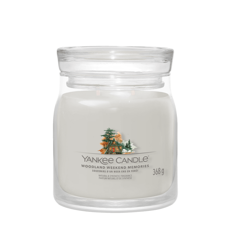 Woodland Weekend Memories Signature Medium Jar Yankee Candle 368g - CANDLES - Beattys of Loughrea