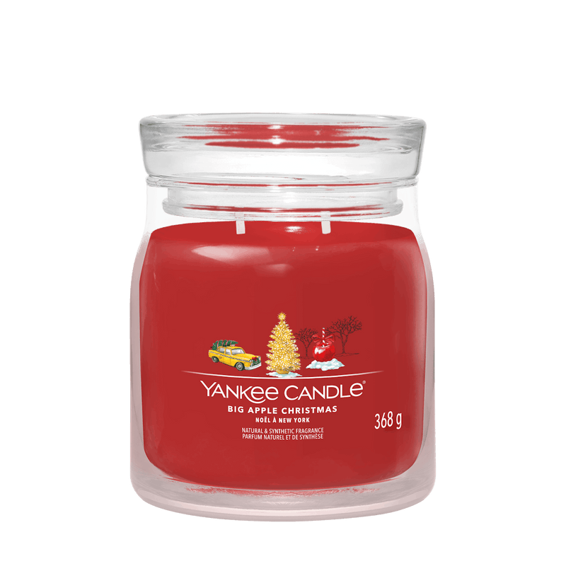 Big Apple Christmas Signature Medium Jar Yankee Candle 368g - CANDLES - Beattys of Loughrea