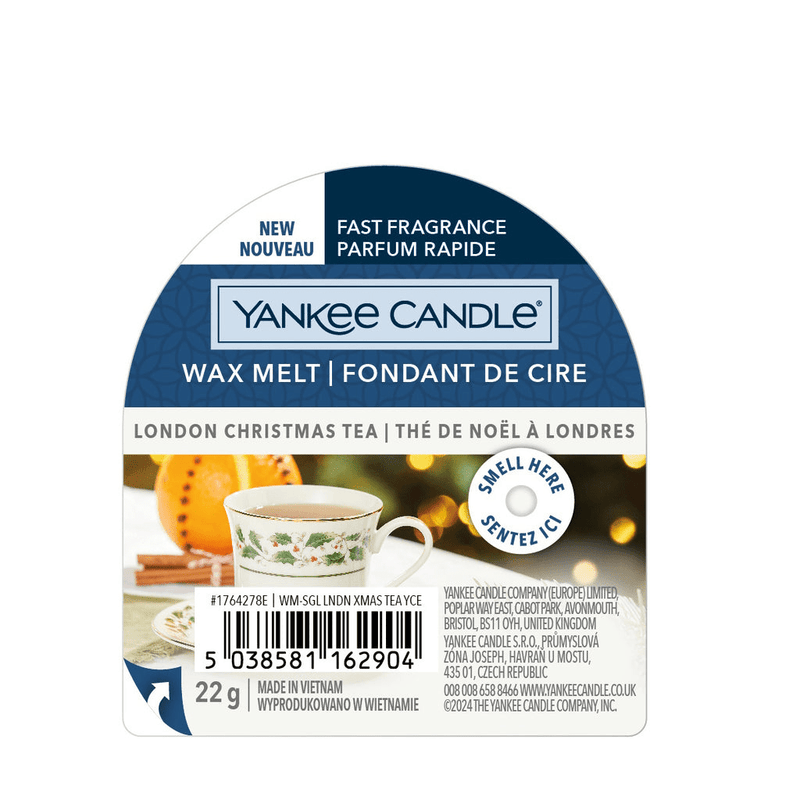 Signature Wax Melt London Christmas Tea Yankee Candle - CANDLES - Beattys of Loughrea