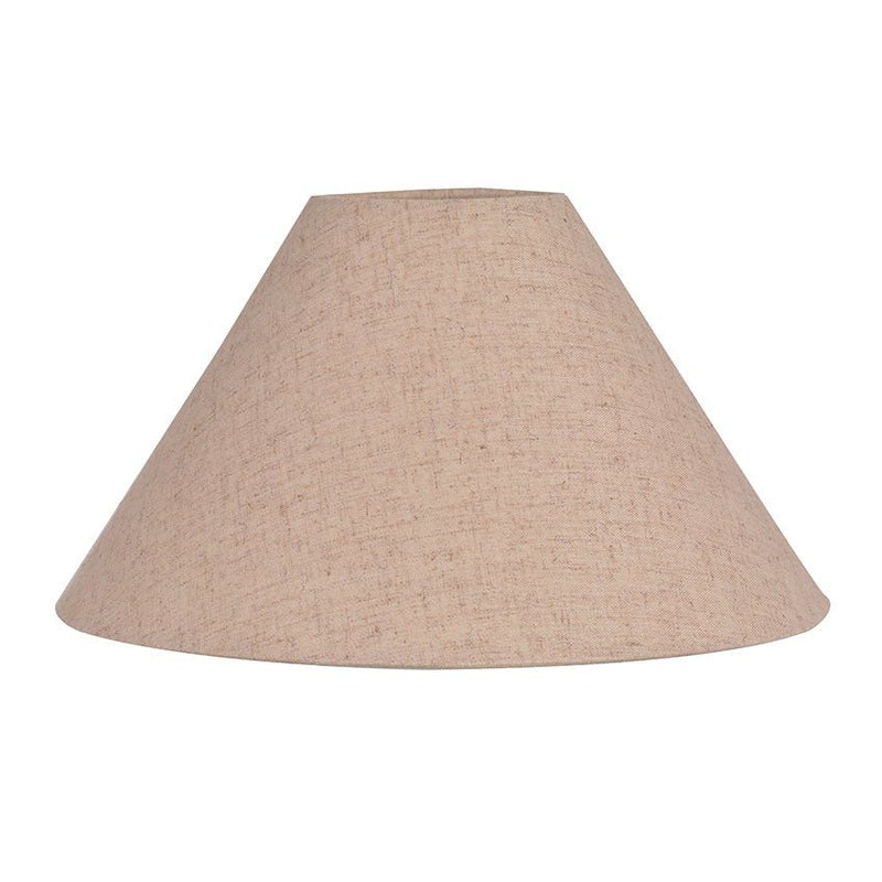 Oatmeal Plain Linen Coolie Lamp Shade 14" - TABLE/BEDSIDE LAMPS - Beattys of Loughrea