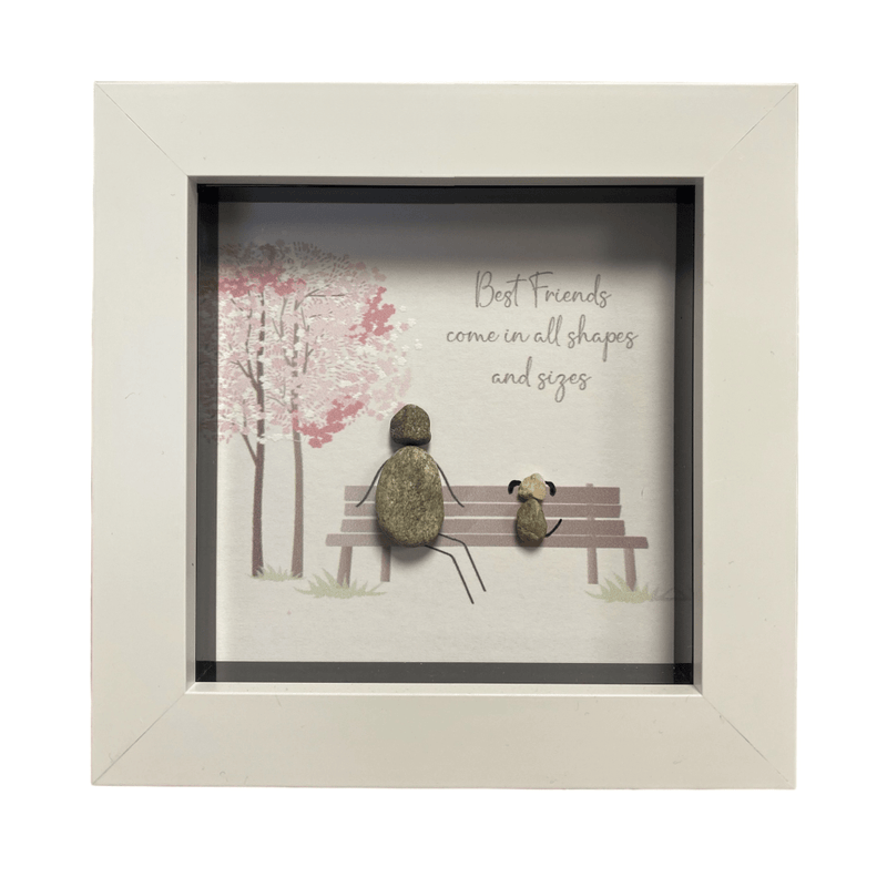 Mini Pebble Art Best Friends Come in all Shapes And Sizes - White - PICTURES, PAINTINGS - Beattys of Loughrea