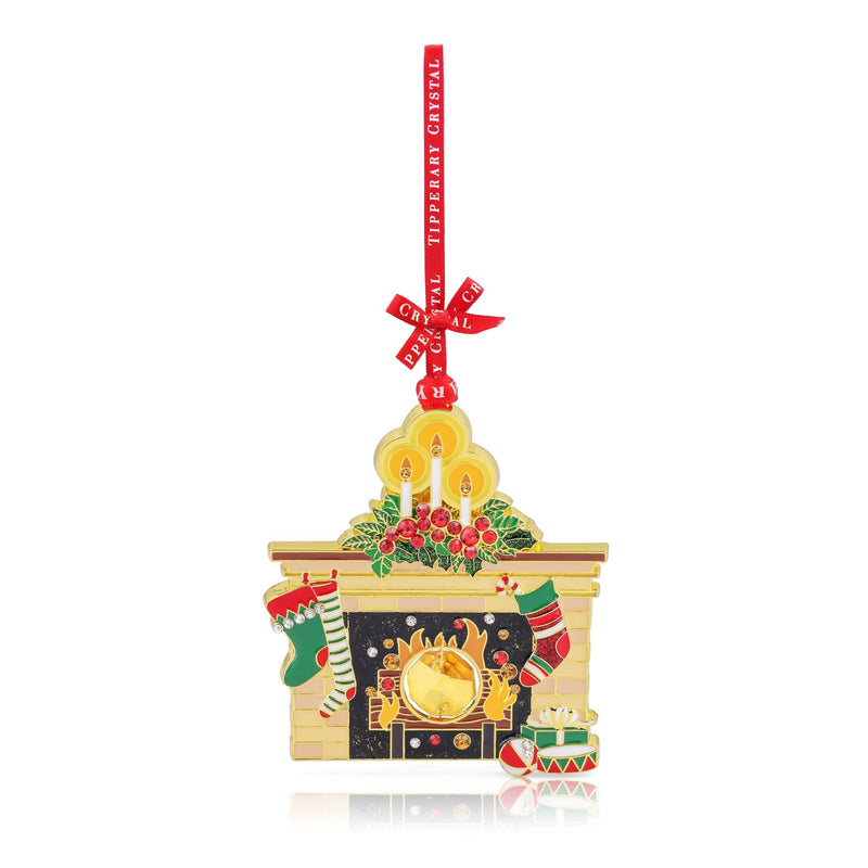 TIPPERARY CRYSTAL Fireplace Gem Hanging Christmas Decoration - XMAS CERAMIC WOOD RESIN GLASS ORNAMENTS - Beattys of Loughrea