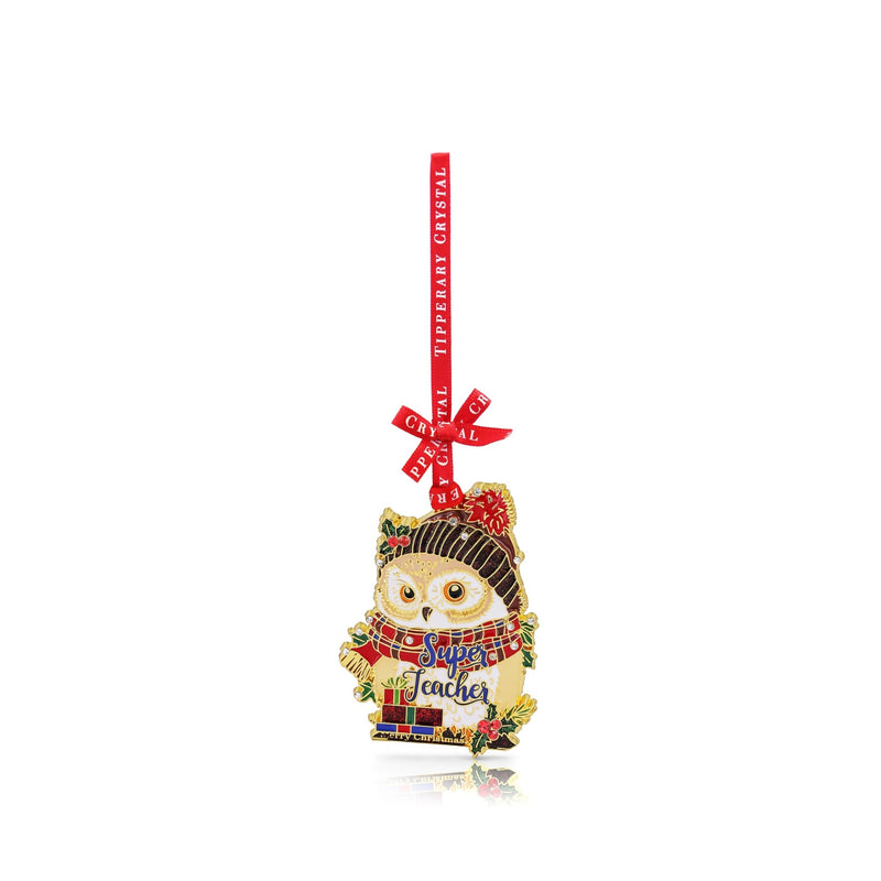 TIPPERARY CRYSTAL Super Teacher Hanging Christmas Decoration - XMAS CERAMIC WOOD RESIN GLASS ORNAMENTS - Beattys of Loughrea