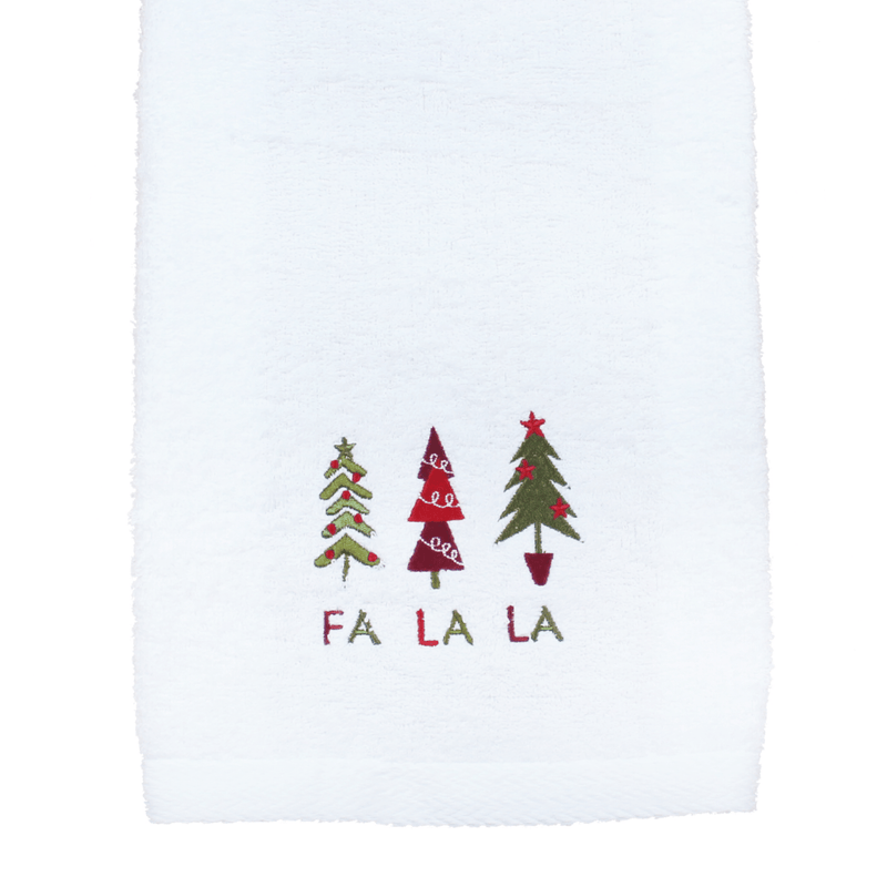 Peggy Wilkins Singing Spruces Embroidered Guest Towel 30x50cm - TOWELS FACECLOTHS - Beattys of Loughrea