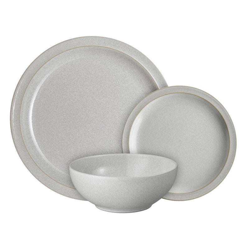 Denby Dove Grey 12 Piece Tableware Set - TABLEWARE SETS - GENERAL - Beattys of Loughrea