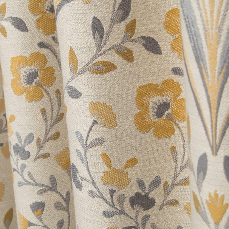 Riley 66" x 72" Lined Eyelet Curtains Buttercup - CURTAINS - READY MADE - Beattys of Loughrea