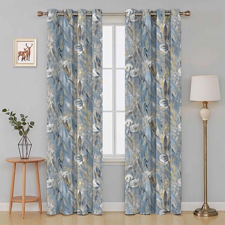 Cottonopolis 66" x 90" Lined Eyelet Curtains Marine - CURTAINS - READY MADE - Beattys of Loughrea