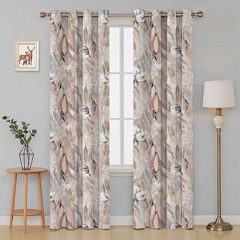 Cottonopolis 66" x 90" Lined Eyelet Curtains Quartz - CURTAINS - READY MADE - Beattys of Loughrea