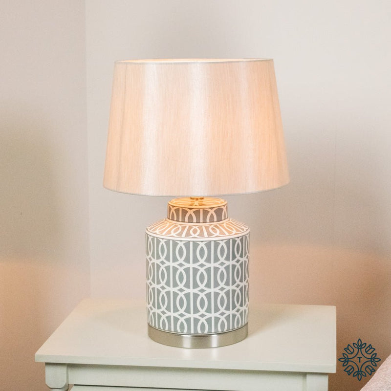 Mylah Ceramic Table Lamp 56cm - TABLE/BEDSIDE LAMPS - Beattys of Loughrea