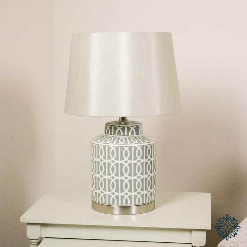 Mylah Ceramic Table Lamp 56cm - TABLE/BEDSIDE LAMPS - Beattys of Loughrea