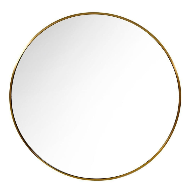 Modena Round Wall Mirror Gold 90cm - WALL MIRRORS - Beattys of Loughrea