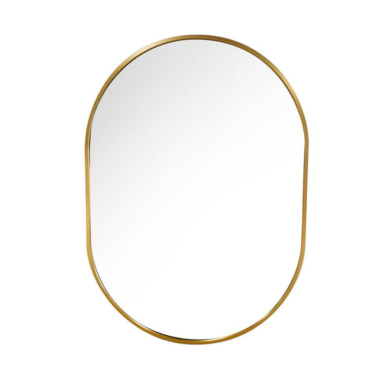 Modena Oval Wall Mirror Gold 60cm X 90cm - WALL MIRRORS - Beattys of Loughrea