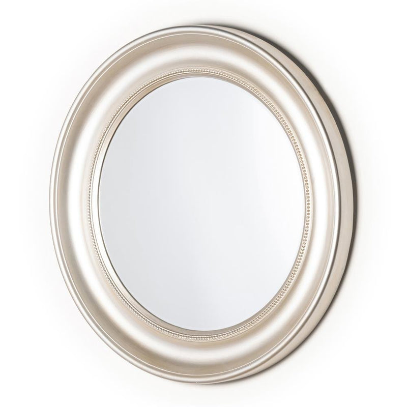 Lena Wall Mirror Beaded Round Champagne 90cm - WALL MIRRORS - Beattys of Loughrea