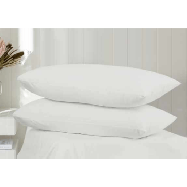 Atlantic Linen 100% Cotton 200 TC Pair Pillowcases - White - PILLOW CASES - Beattys of Loughrea