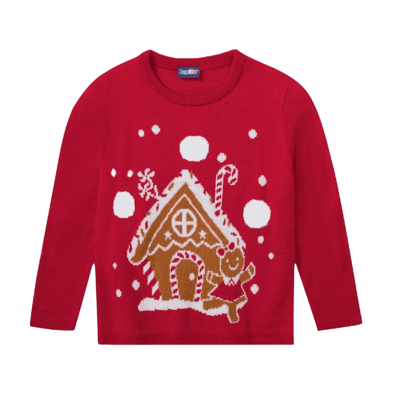 Kids Christmas Jumper Gingerbread House Age 2 - 4 - XMAS CLOTHING Christmas clothing human and pet - Beattys of Loughrea