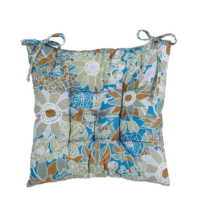 Mica Decorations Fleur Outdoor Chair Cushion Blue 46 x 46cm - CUSHIONS/COVERS - Beattys of Loughrea