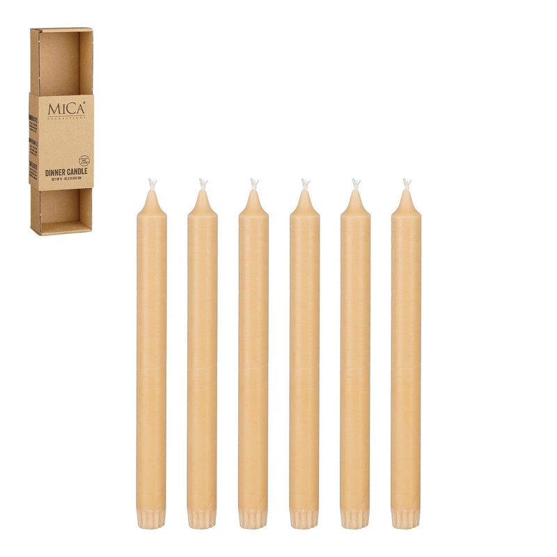 Mica Decorations Dinner candle - Set of 6 - H25 cm - Cream