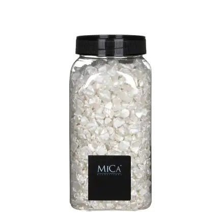 Mica Decorations Glass Decorative Stones - 650 ml - Cream - GLASS GIFTWARE - DEC STONES - Beattys of Loughrea