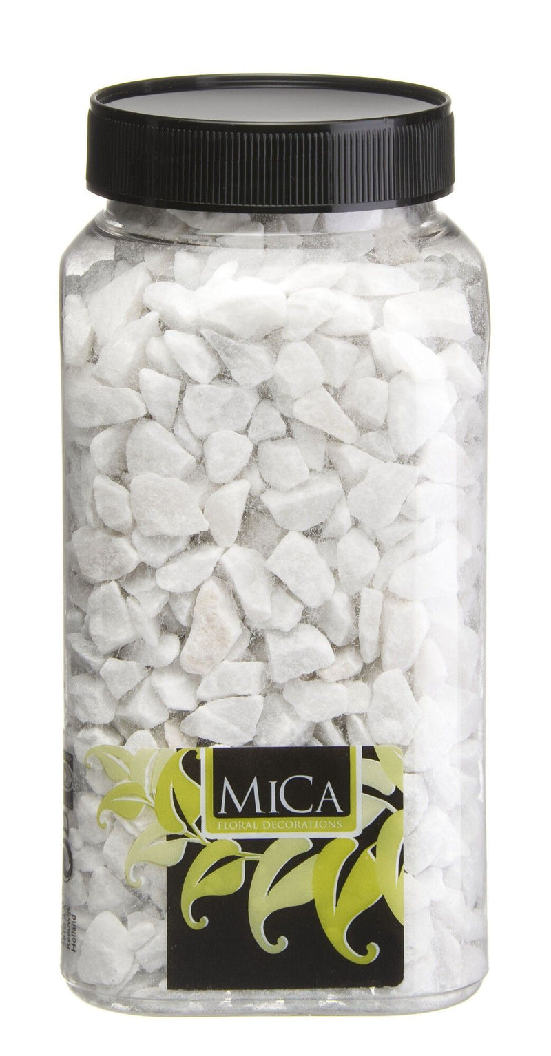 Mica Decorations Marbles Decorative Stones - 650 ml - White - GLASS GIFTWARE - DEC STONES - Beattys of Loughrea