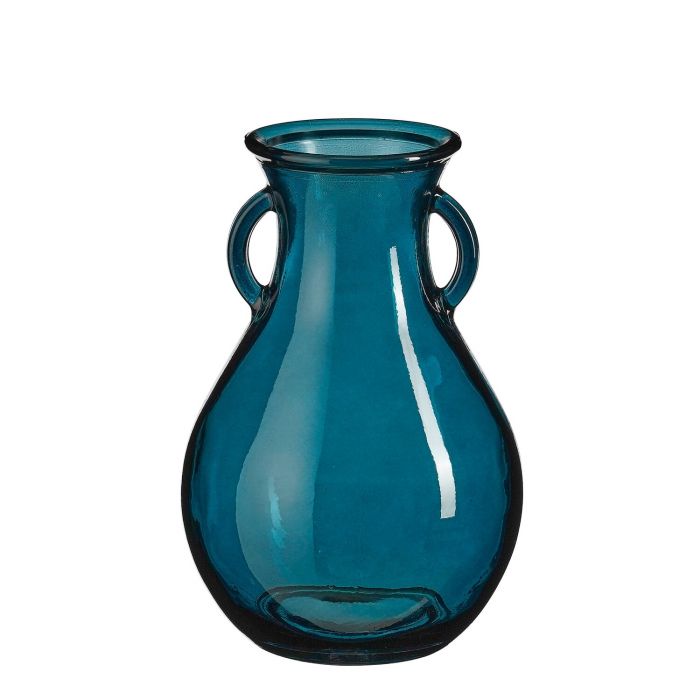 Mica Decorations Sienna Vase Recycled Glass Blue 24 x 16cm - GLASS GIFTWARE - DEC STONES - Beattys of Loughrea