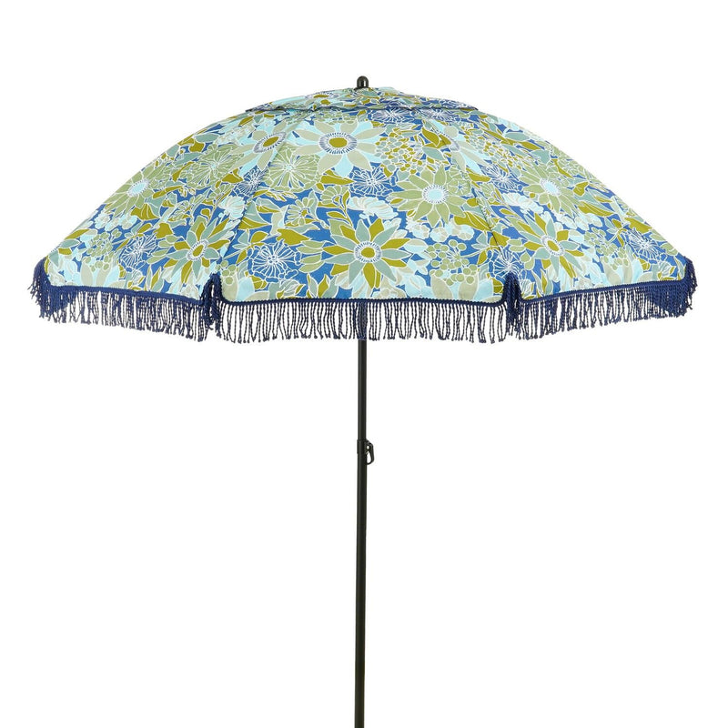 Mica Decorations Parasol Flower Blue 2.2m - PARASOLS - Beattys of Loughrea