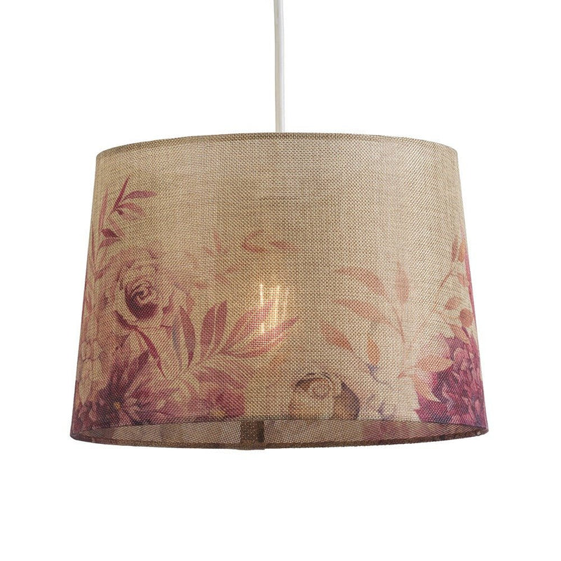 Roses Drum Ceiling Shade 12" - SHADES - Beattys of Loughrea