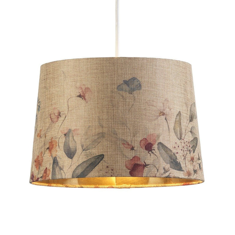 Flower Drum Ceiling Shade with Gold Inner 12" - SHADES - Beattys of Loughrea