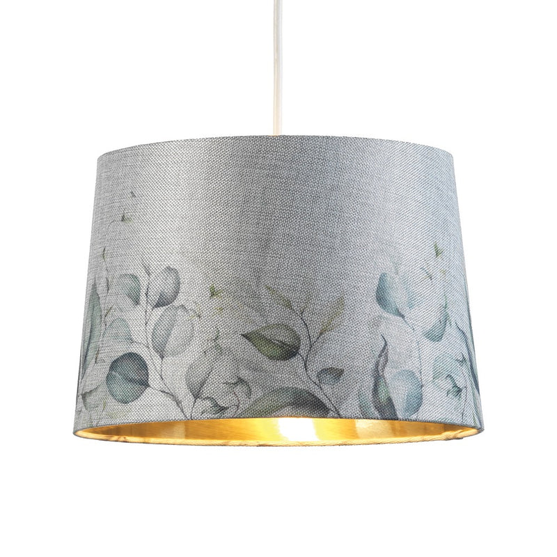 Leaves Drum Ceiling Shade with Gold Inner 12" - SHADES - Beattys of Loughrea