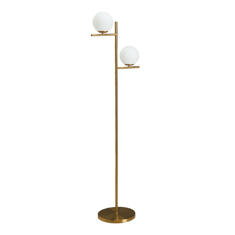 Birtley Polished Brass Floor Lamp - STANDARD/FLOOR LAMPS - Beattys of Loughrea