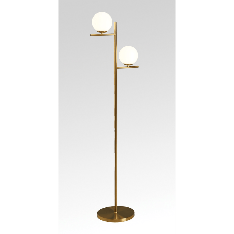 Birtley Polished Brass Floor Lamp - STANDARD/FLOOR LAMPS - Beattys of Loughrea