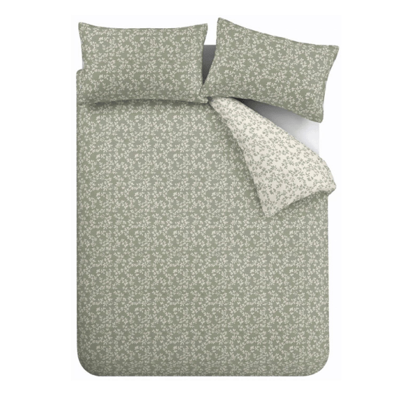 Bianca Shadow Leaves Green 200TC Duvet Cover Set Superking - DUVET COVERS - Beattys of Loughrea