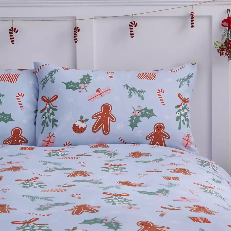 Catherine Lansfield Christmas Gingerbread Duvet Cover Set Kingsize