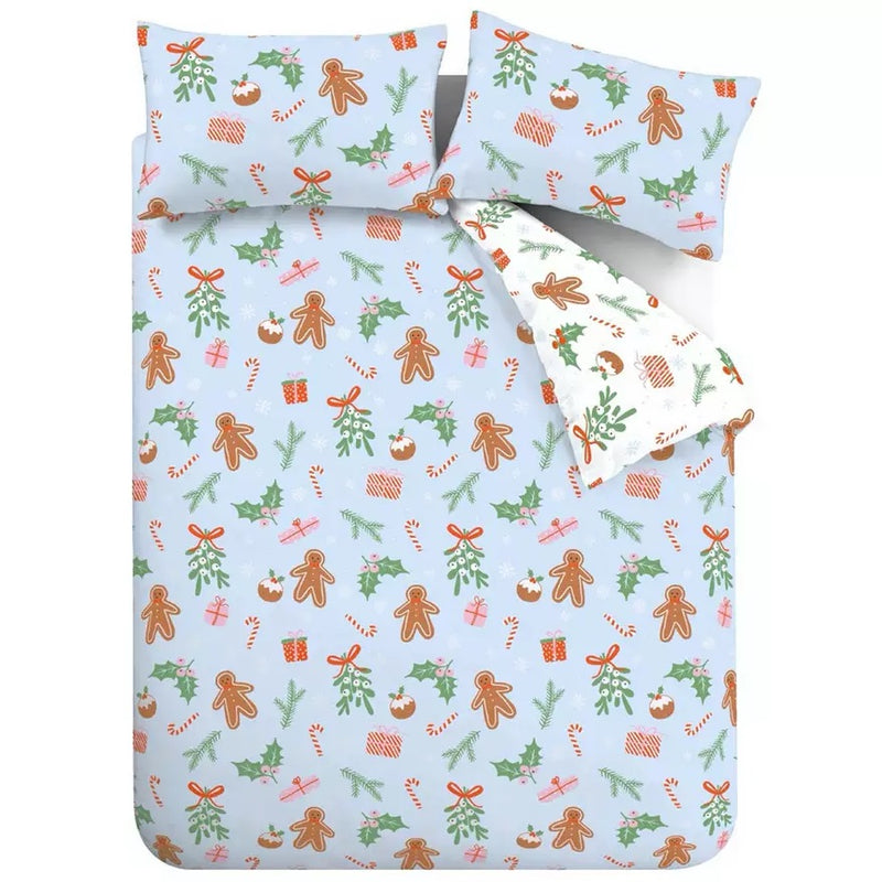 Catherine Lansfield Christmas Gingerbread Duvet Cover Set Kingsize