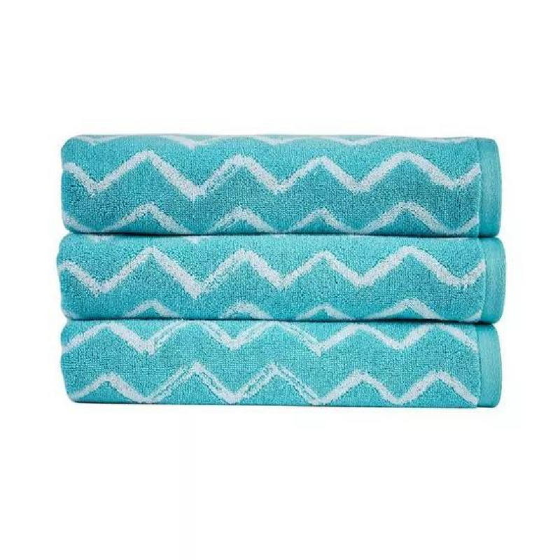 Christy Zig Zag Hand Towel Aqua 50 x 90cm