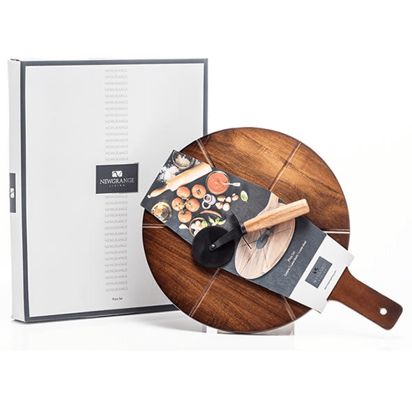 Newgrange Living Pizza Board with Cutter - WOODEN KITCHENWARE /ACCESSORIES - Beattys of Loughrea