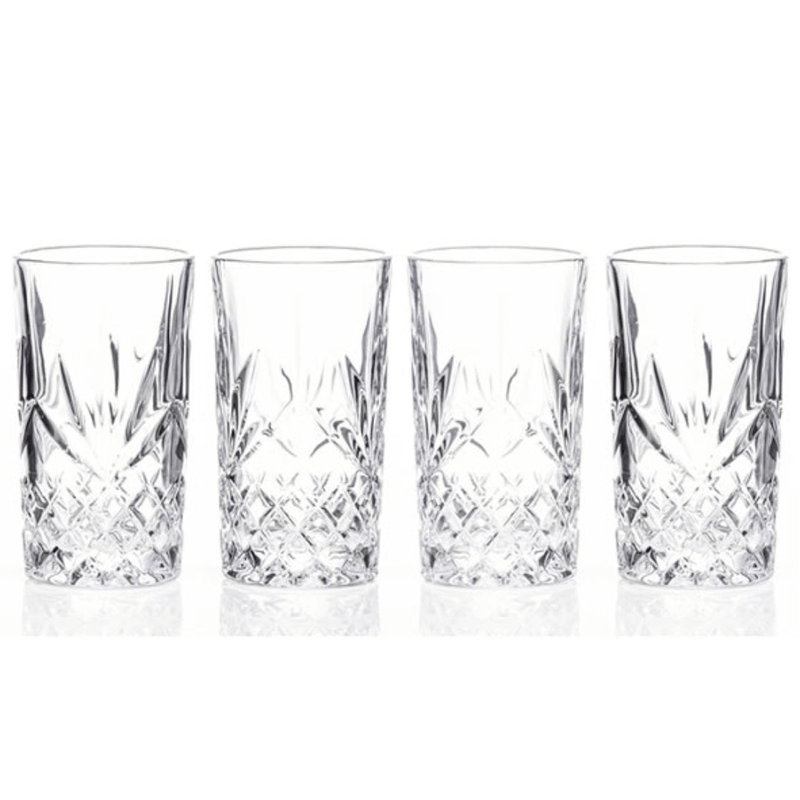 Newgrange Living Adare Hi - ball Glasses 350cc Set of 4 - DRINKING GLASSES - Beattys of Loughrea